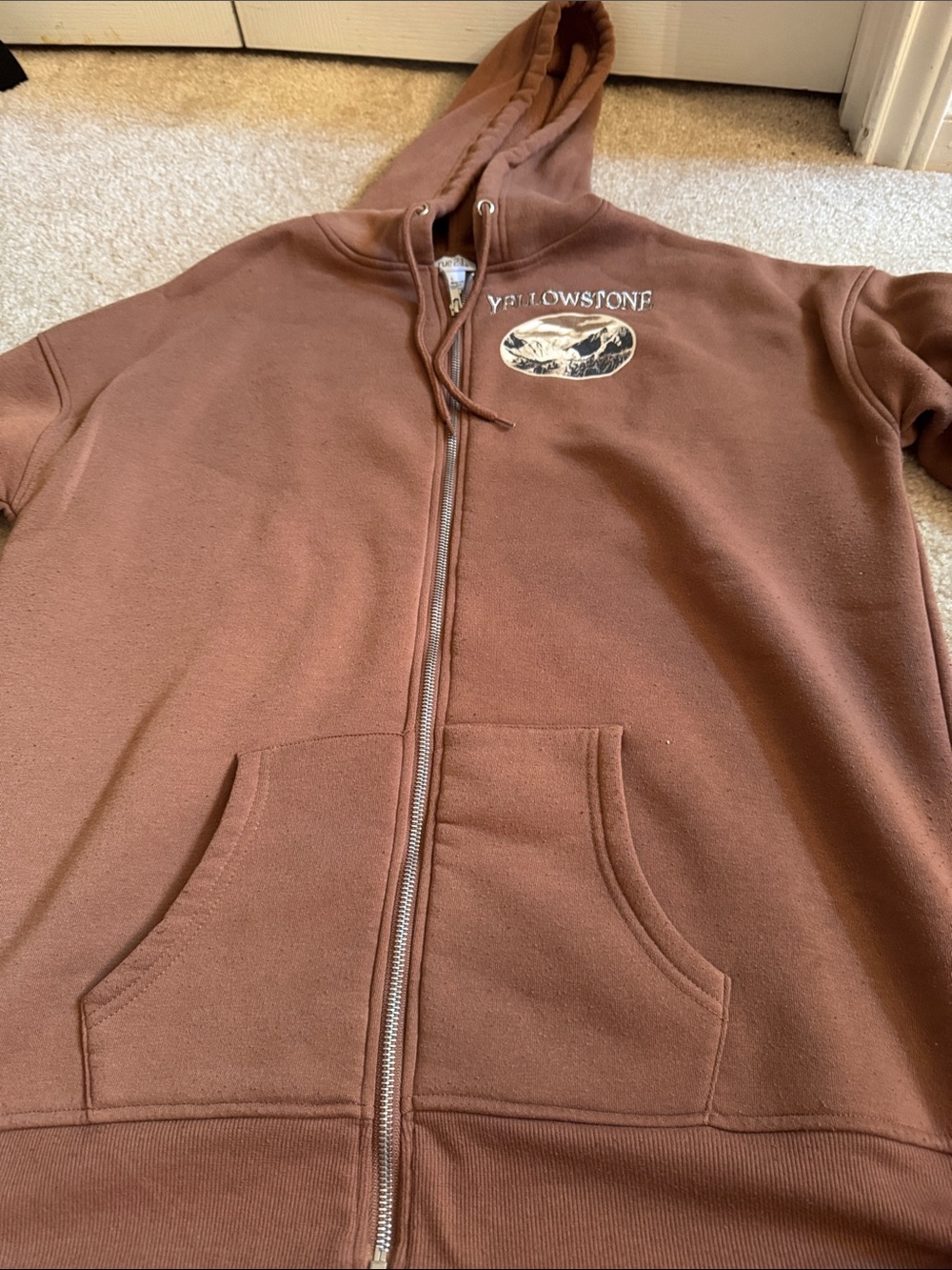 Rue21 Brown Yellowstone Zip-Up Hoodie - Size Large - Picture 5 of 10